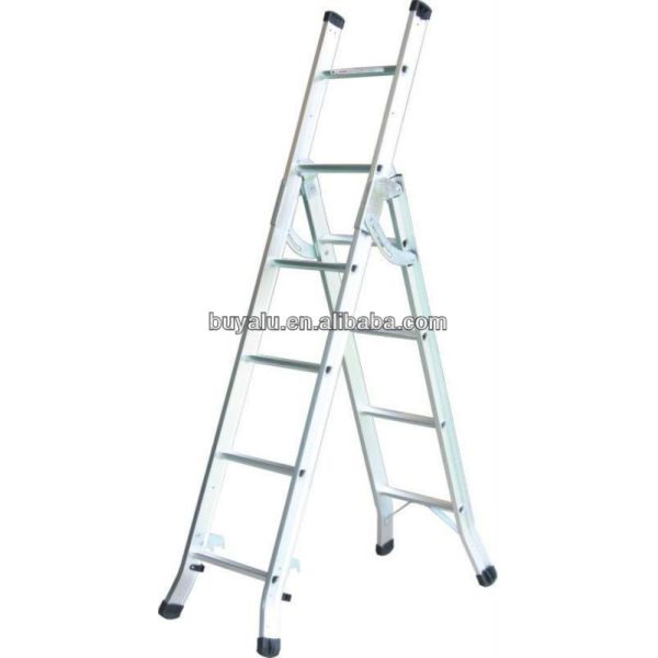 Natural Silver Anodized Aluminum Materrial Ladders Household Step Ladder
