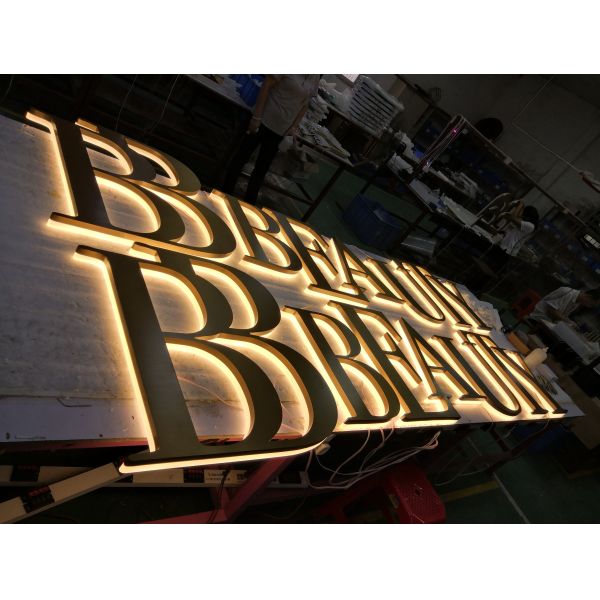 Illuminated Backlit Stainless Steel Letters Signs 5000K For Hospitals
