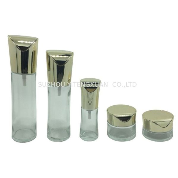 20g 30g 50g Clear Empty Cosmetic Containers , Glass Cosmetic Jars For Eye Cream