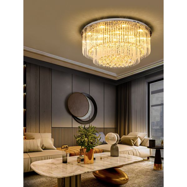 Crystal Lamp Round Living Room Lighting Atmosphere Room modern led ceiling lights gold(WH-CA-87)