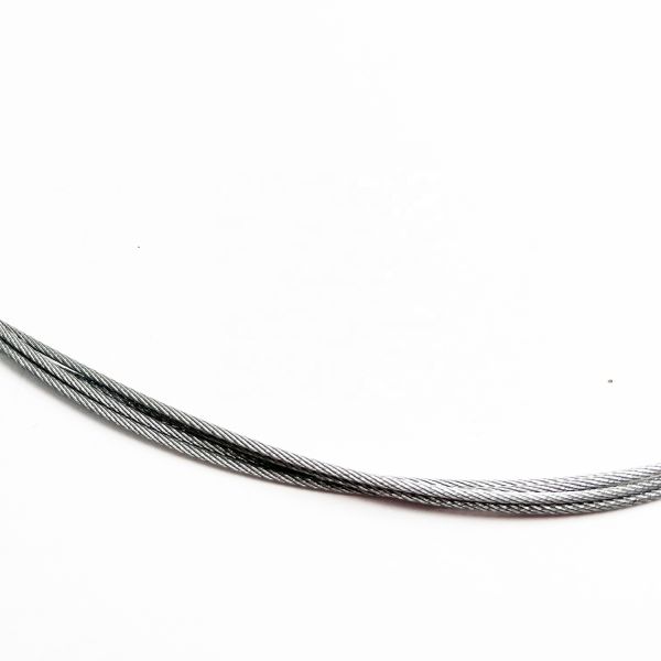 Non-Alloy 8x7 1x19 1.5mm Stainless Steel Control Cable Galvanized Wire Rope for Textile Machinery