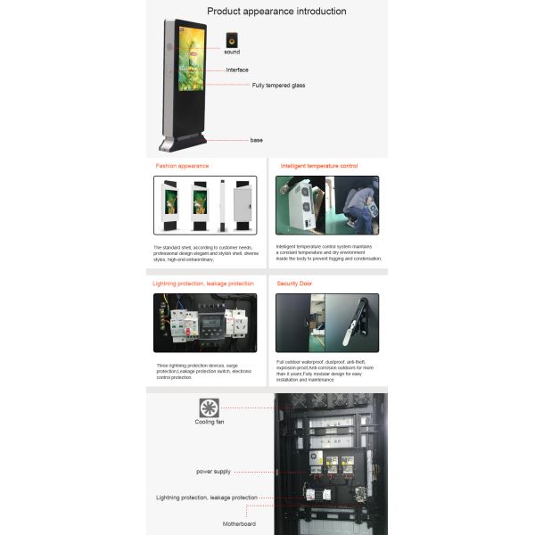 Монитор Сунвиевабле рекламы Синьяге ИП65 на открытом воздухе цифров, на открытом воздухе киоск тотема