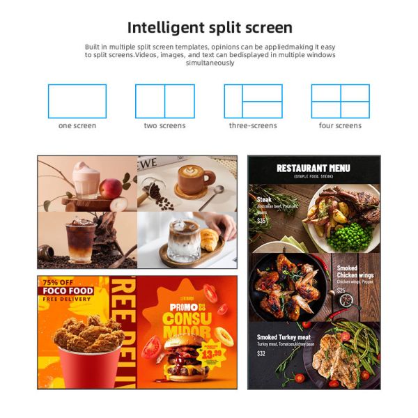 Anti Glare Screen Digital Window Displays 55