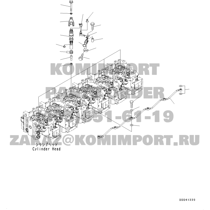 Diesel engine fuel injector 6261-11-3100 6261113100 For 6D140 Excavator