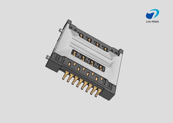 SIM Connectors, SIM Card Connectors, 2FF mini SIM Compatible Card, 8 Position, 2.54mm [.1in] Centerline