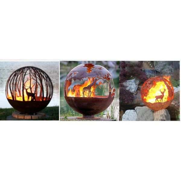 OEM ямы огня круглого шарика глобуса огня Corten оленей полесья стальной