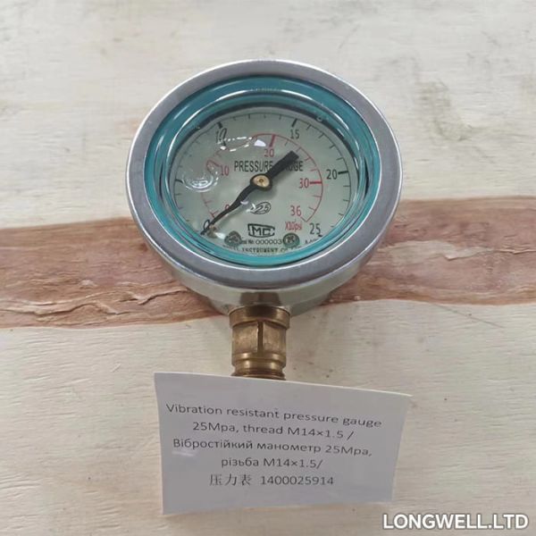 Medición de la presión de la bomba de lodo de descarga 1.6Mpa Y-60Z HH60.190 Medición de la bomba de lodo de acero inoxidable