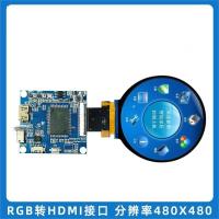Tela TFT redonda de 2,76 polegadas com placa HDMI Resolução 480 x 480 Interface HDMI 450 C/D