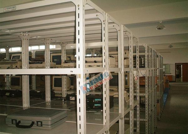Storing Slotted Angle Storage Racks , Light Duty Boltless Rivet Shelving 600mm Deep