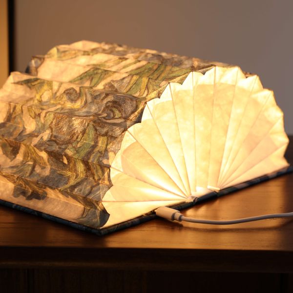 1200mAh Foldable Night Paper Book Lamp Flower Drawing Lighting