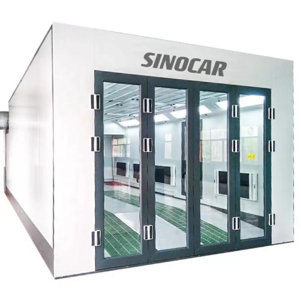 Four Sheetmetal Front Door Bus Spray Booth With High Capacity Intake Fan