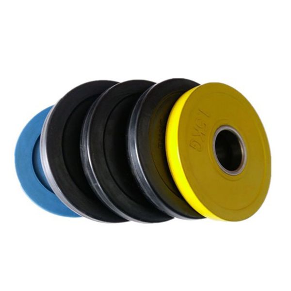 Multicolor 1 Inch Rubber Coated Weight Plates For Crossfit Training
