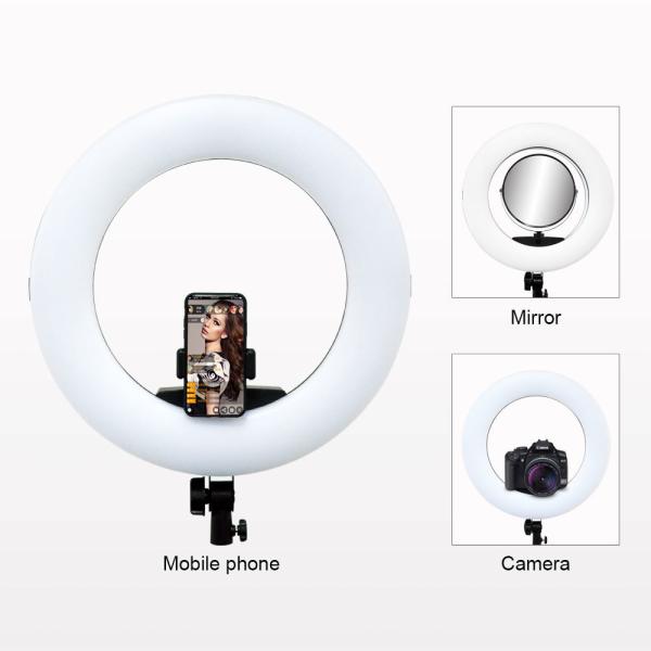 Yidoblo 18 Inch High Quality Color Temperature Adjustable Photography Selfie Phone Compatible LED Ring Light 48W Lamp with Tripod