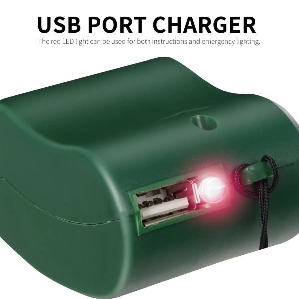 USB Phone Emergency Charger 5.0V Hand Crank Power Dynamo For Outdoor Mobile Phone