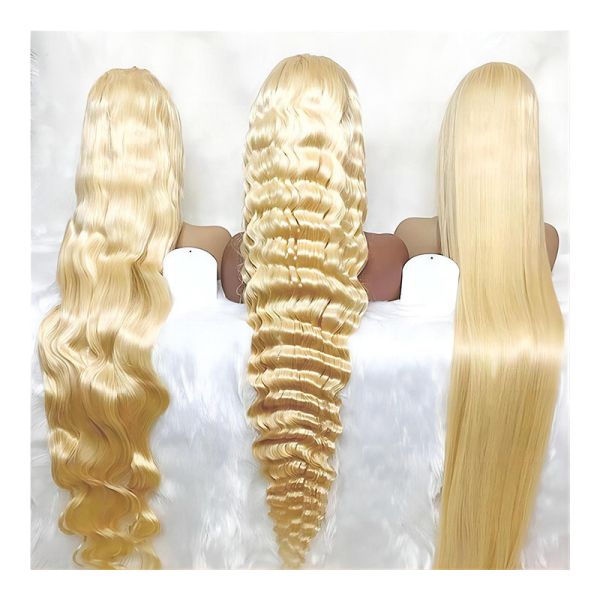 Chinese Hair 613 Blonde 13X6 Hd Full Lace Frontal Raw Human Hair Wig With Baby Hair