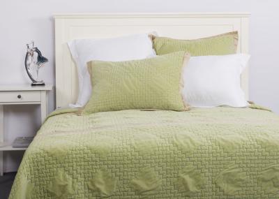 Solid Velvet / Silk Cotton Full Size Quilts And Shams 3 Pcs For Home