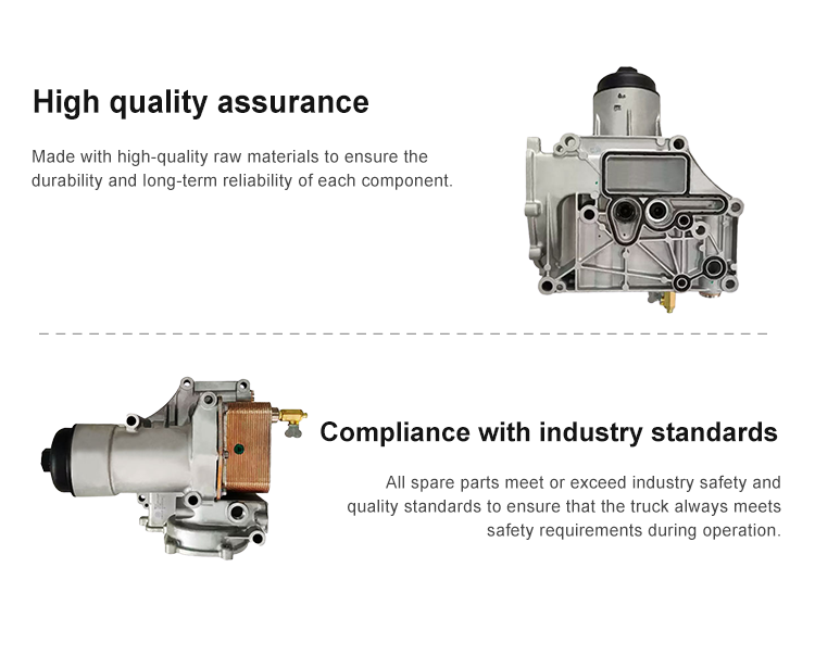 El filtro de aceite y el conjunto de enfriador 1001081032 para SHACMAN