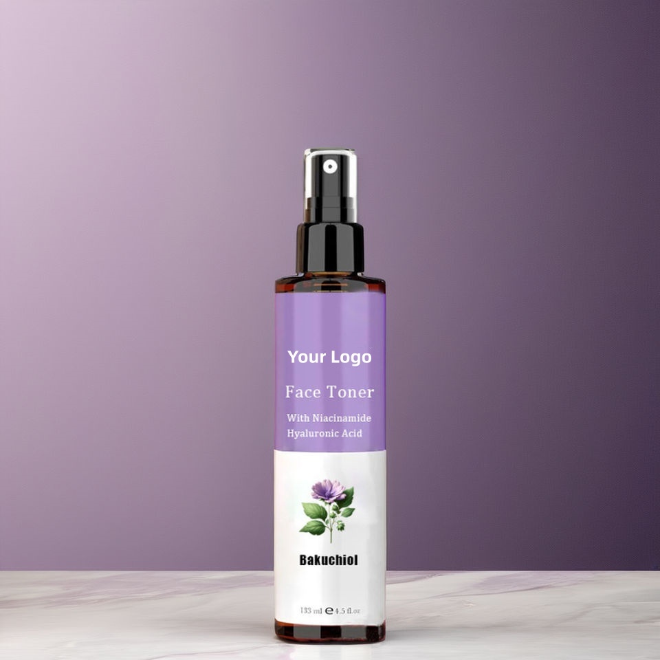 OEM ODM Bakuchiol Hyaluronic Acid Nicotinamide Facial Toner Korean Skincare Water for Hydration and Anti-Aging