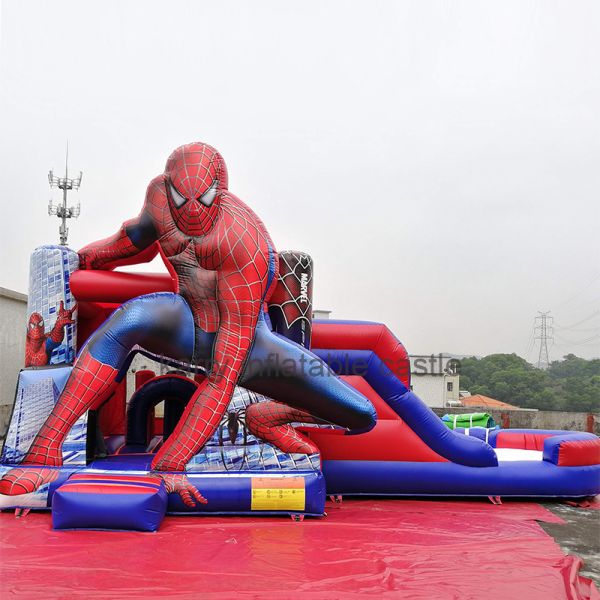 Popular Market Spider Man Inflatable Castle Jumping Combo with Customized Service