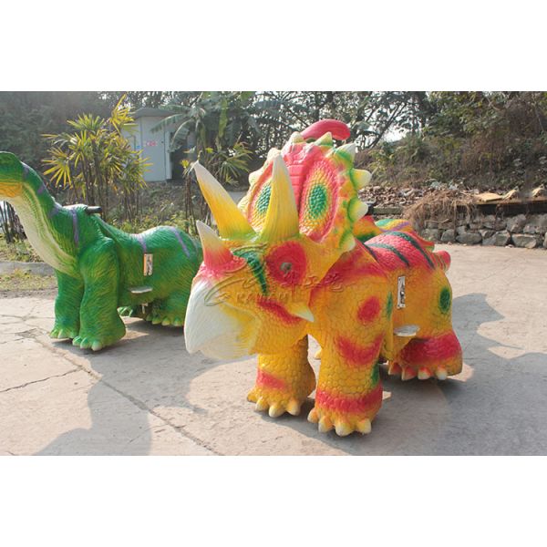 3 - 4M Long Dinosaur Kids Car , Coin Operated Animatronic Dinosaur Ride