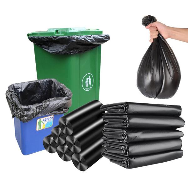 Large Black Sanitation Trash Bin Large Garbage Bag Property Community Factory Wholesale Plastic Garbage Bag