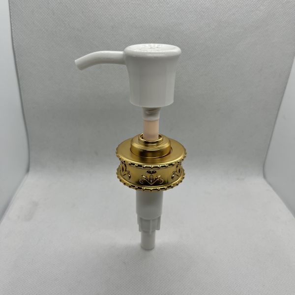 Роскошный золотой насос распределителя лосьона цвета на косметическая бутылка 33/410 геля или шампуня