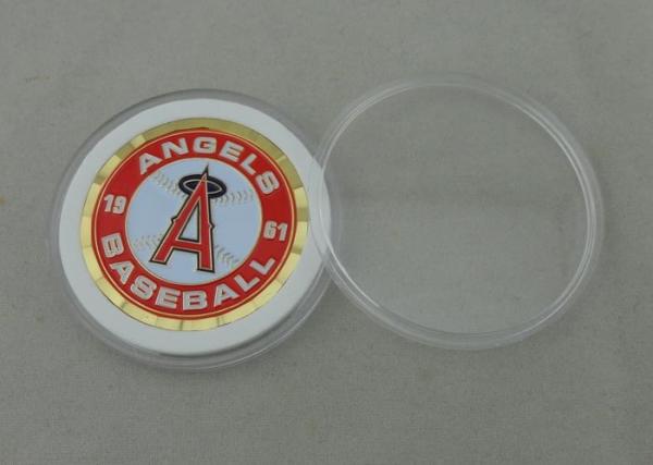 Angels Baseball Personalized Coins For Collection , 4.0 mm Thickness
