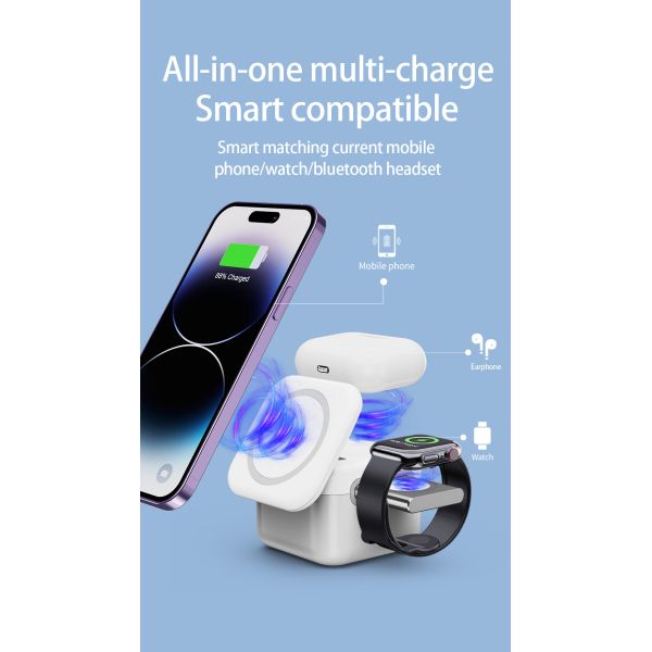 Nom Chargeur sans fil multifonctionnel - Lumière LED bleue à distance de transmission ≤ 6 mm