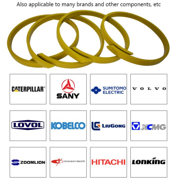 KZT PTFE anillo de sellado de pistón hidráulico para el kit de reparación de cilindros de excavadora con máquina pesada