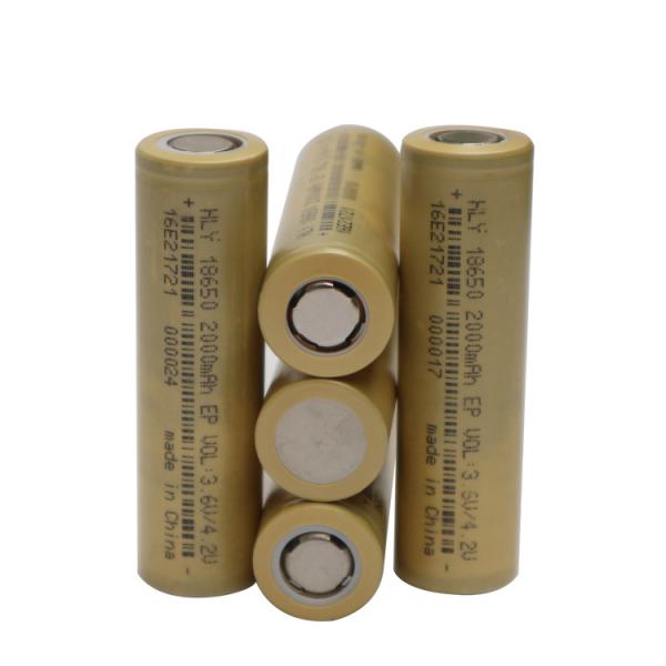 Rechargeable 18650 Lithium Battery 2000mah High Discharge Rate Lithium Ion Battery 48g