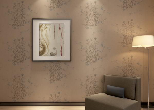 House Living Room Waterproof Country Style Wallpaper Vinyl with Leaf Pattern