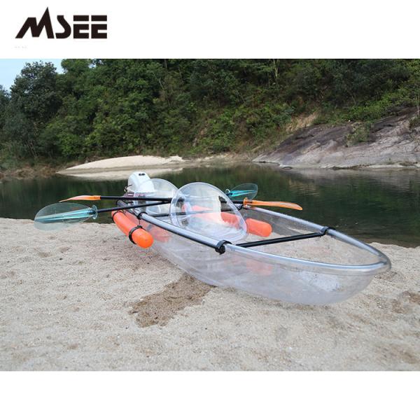 Accessories Free Clear Plastic Kayak Paddle Polycarbonate Glass Boat With Motor