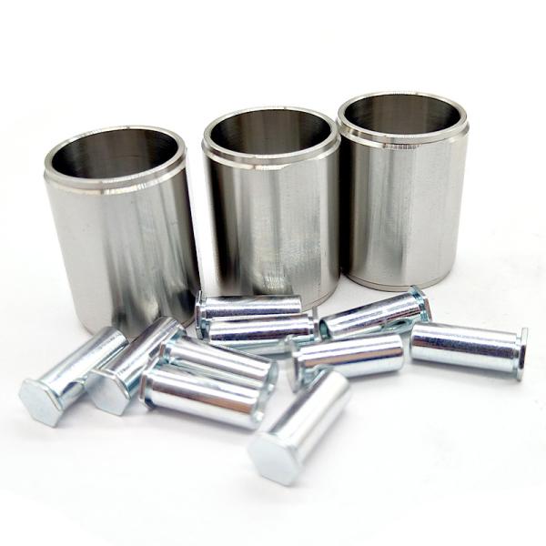 CNC Machined Carbon Steel Zinc Plated Bushings And Studs Micro Machining
