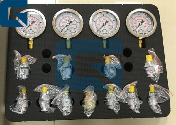 Jogo portátil do gás do calibre de pressão hidráulica da máquina escavadora/da pressão freio hidráulico/teste da pressão