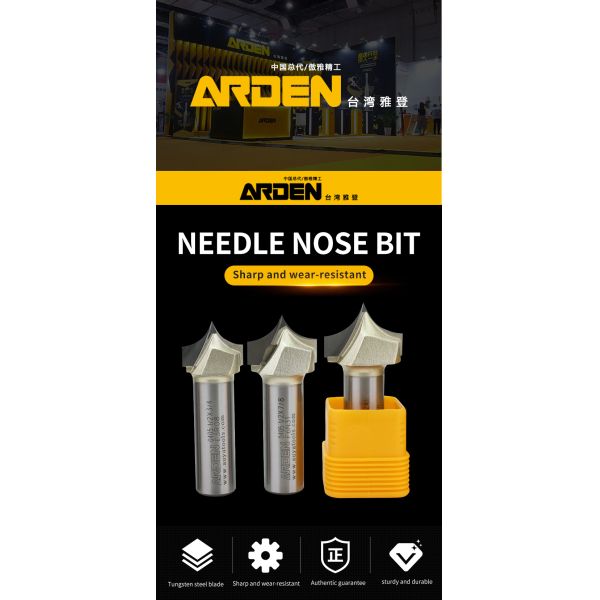 Solid Carbide Milling Cutter with Ultra-Fine Sharp Tip and High Rigidity Body for Precision Wood Carving