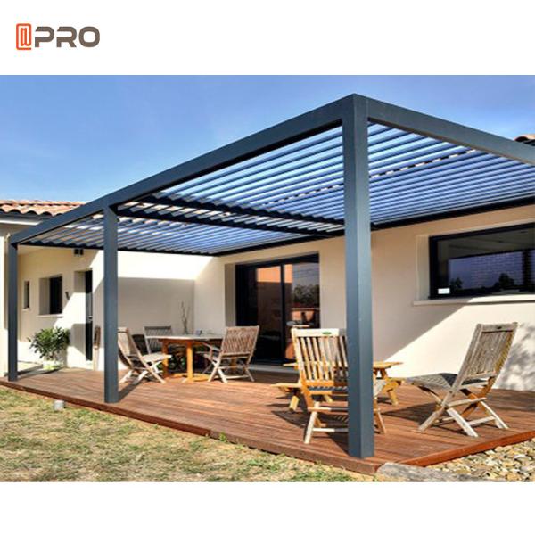 Patio Modern Aluminum Pergola Intelligence Bioclimatic Motorized Metal 4*3