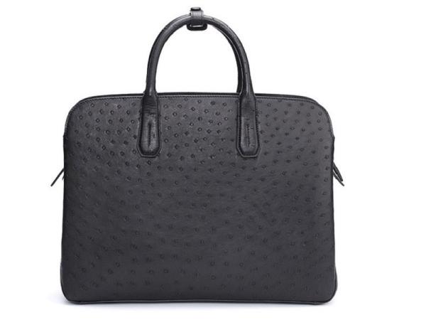 Ostrich Leather Laptop Bag