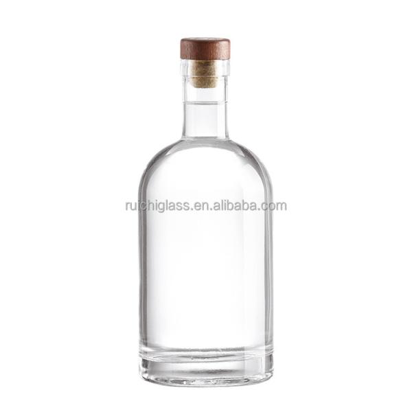 Super Flint Glass Round Whiskey Brandy Rum Gin Tequila Cocktail Clear Glass com tampa