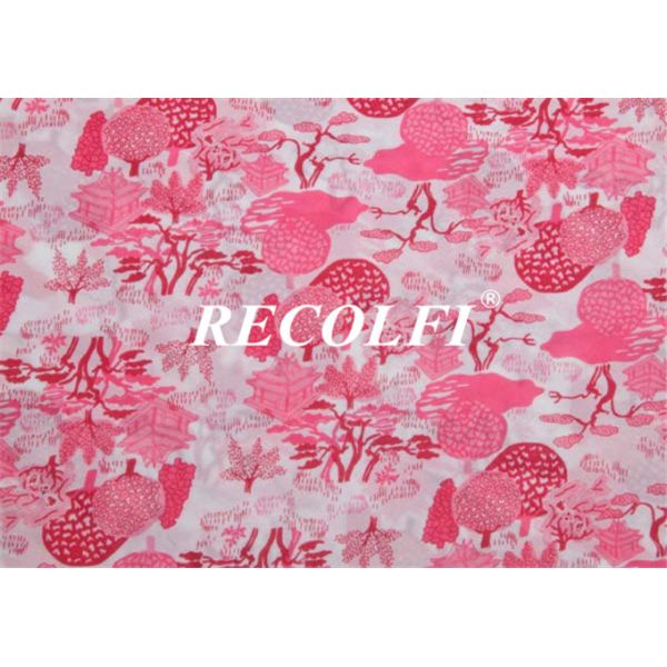 Pink Floral Printed Bikini Bondi Shiny Repreve Swimwear Fabric Washable