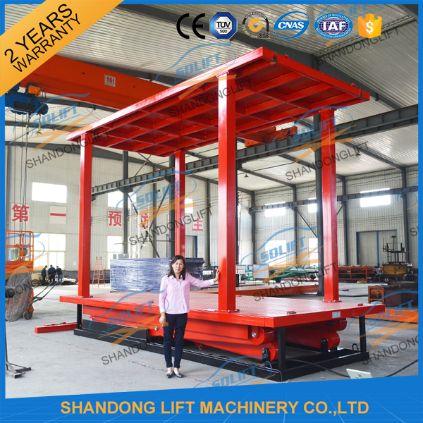 3T+3T Double Deck Hydraulic Scissor Car Garage Lift For Basement With CE SGS TUV