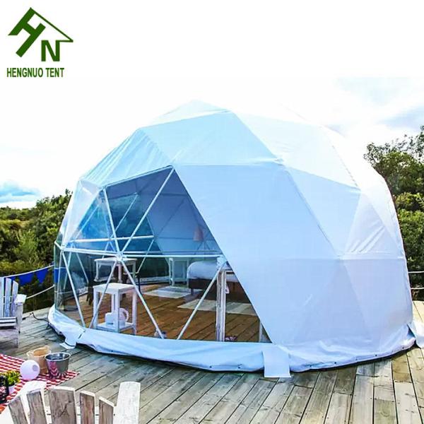 Galvanized Steel Frame Geodesic Hotel Dome Tent Wih Full Necessory Decoration