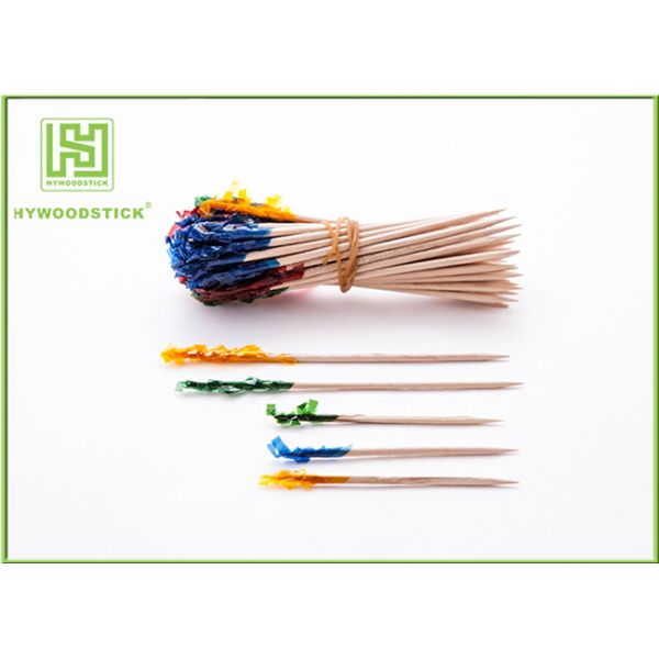 Healthy Frilled Picks Cake Decorating Tools , Colorful Decorative Party Picks For Food