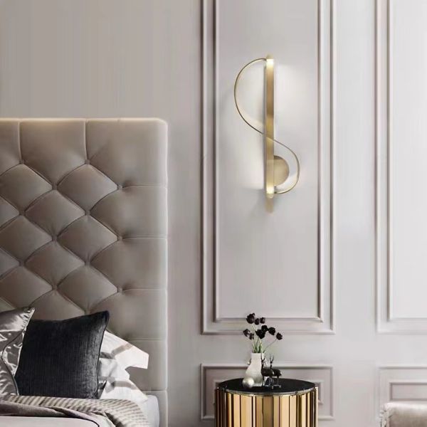 Modern New Style LED Indoor Gold Wall Light For Living Bedroom  Wall Lamp