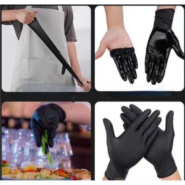 CE Black Protective Disposable Gloves Nitrile Gloves Blue Disposable 3.5gr To 6.5gr