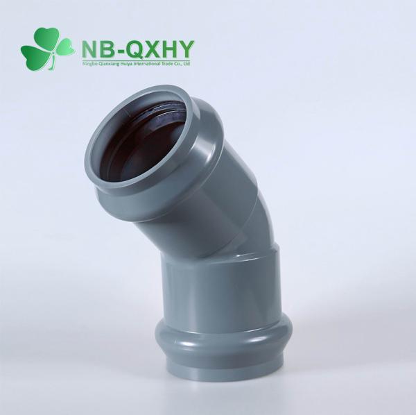Instalação de encanamento em UPVC cinza Instalação de encanamento em borracha com classificação de pressão Pn10 QX da norma DIN