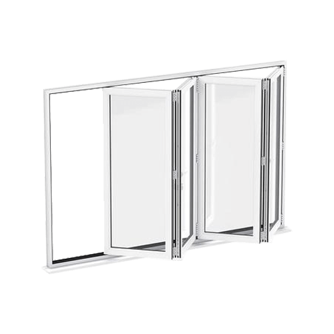 Exterior Aluminium Folding Doors Double Glass Soundproof Bifold Doors For Shop