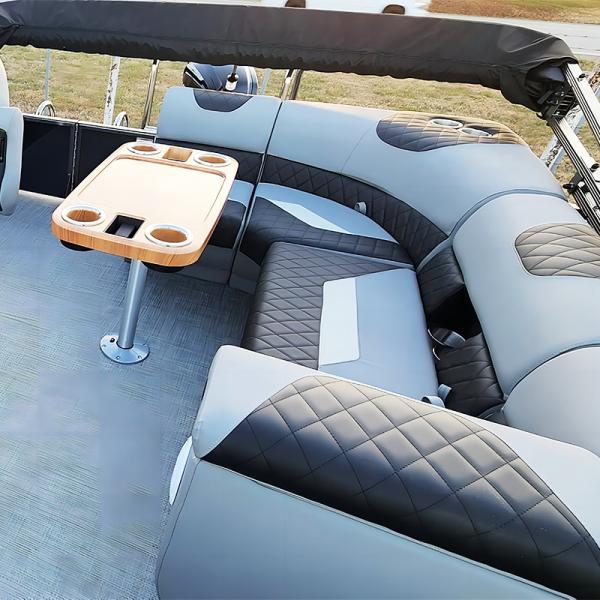 Pontoon à une seule couche 25-30FT Max de puissance 150 chevaux sous le siège de stockage de l'herbe de mer / EVA plancher parfait pour vos besoins de navigation