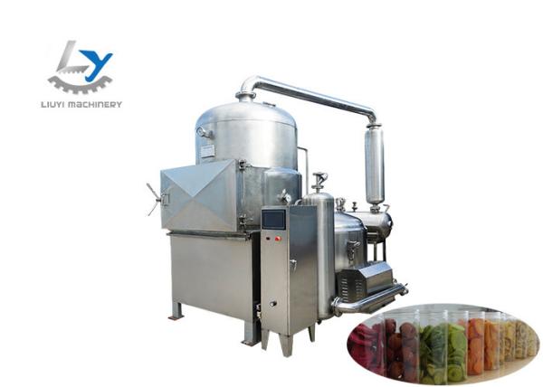 Vacuum Potato Chips Frying Machine , Fruit Chips Making Machine With Oil Filtration