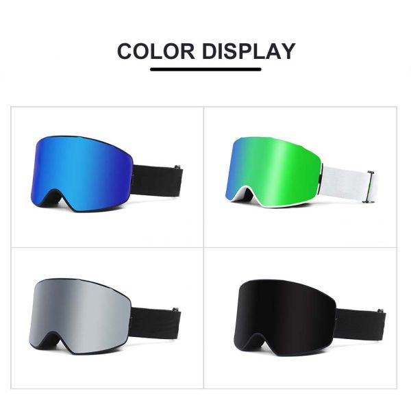 Customized White Frame Ski Goggle with Foam Face Padding and Polycarbonate Lens