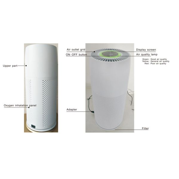 218*218*501mm PM2.5 12h Home Ionizer Air Purifier